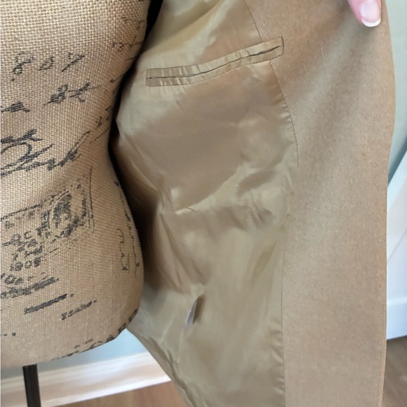 Women’s Lands' End Camel Tan Blazer wool cashmere classic equestrian coat sz 10 - Picture 6 of 16